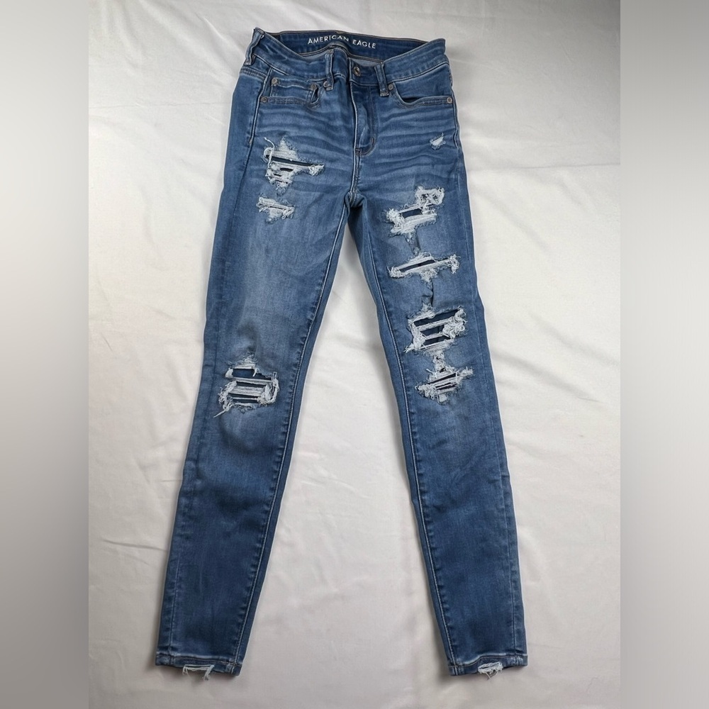 American Eagle Outfitters -Women’s Jeans - 2 Short - Blue - Hi-Rise Jegging